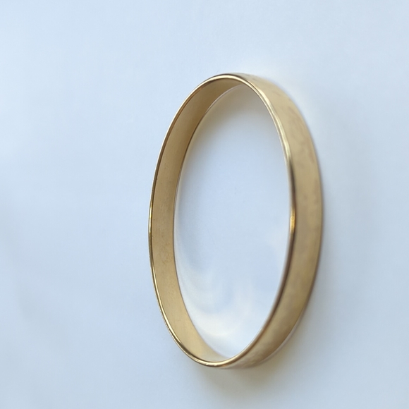 Vintage MONET Gold Bangle Bracelet - Picture 2 of 4